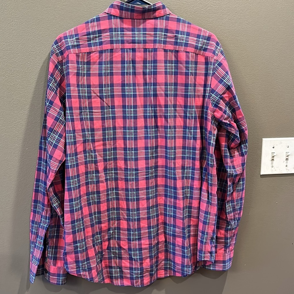 Polo Ralph Lauren madras plaid pink blue green button up shirt sz large - Picture 5 of 5